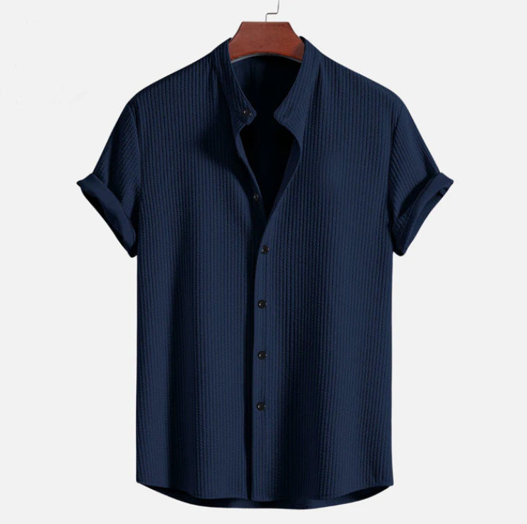 Men's Loose Casual Shirt - Short Sleeve Summer Top