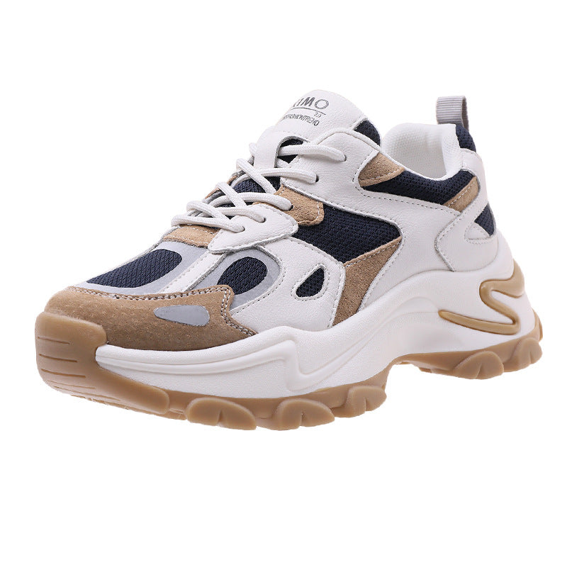 Retro Color Matching Casual Sneakers — Unisex Student Style
