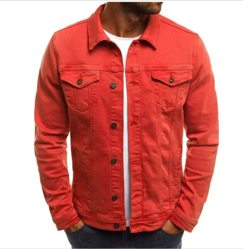 Men's Multi-Pocket Utility Jacket - Slim Fit Cargo Style