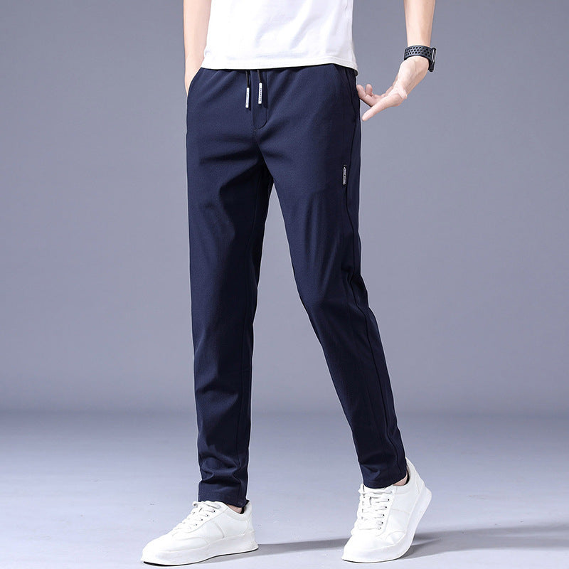 Men's Drawstring Sweatpants - Loose Straight Casual Trousers