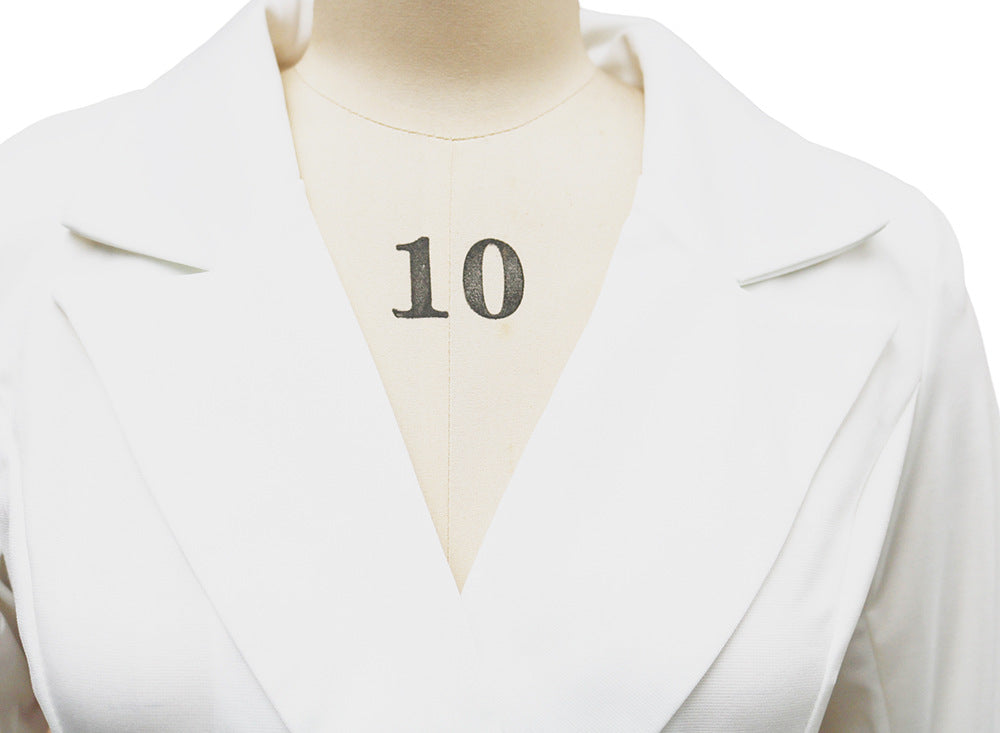 Women's Blazer Dress - Double Breasted Long Sleeve Jacket Dress