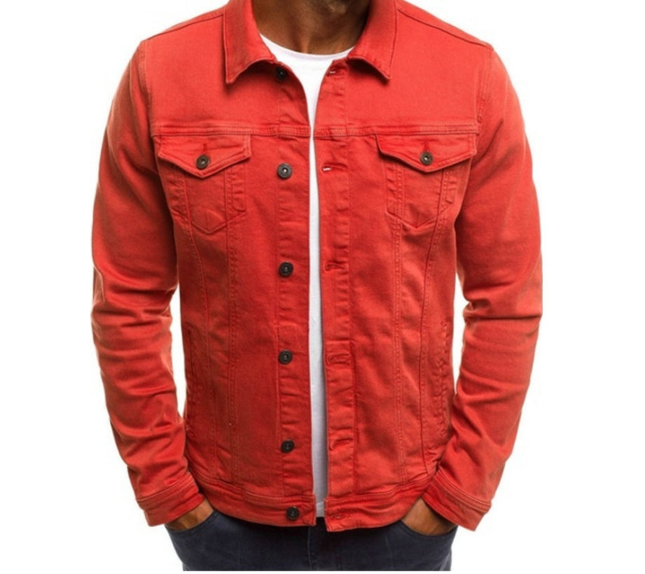 Men's Multi-Pocket Utility Jacket - Slim Fit Cargo Style