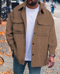 Men's Polo Work Jacket - Fashion Collar Coat