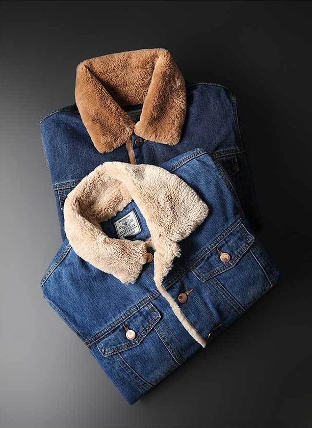 Men's Classic Denim Jacket - Thick Winter Casual Fit