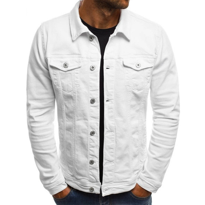 Men's Multi-Pocket Utility Jacket - Slim Fit Cargo Style