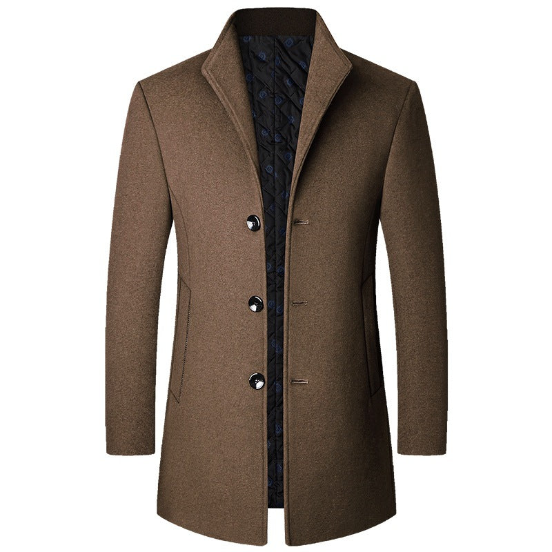 Men's Woolen Coat - Autumn Winter Casual Business Style Jacket