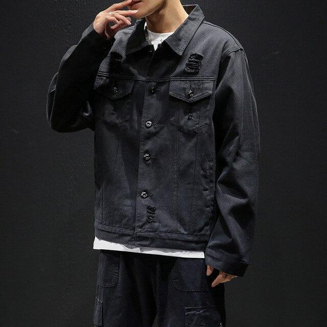 Men's Simple Denim Jacket - Slim Fit Cotton Blend Jacket