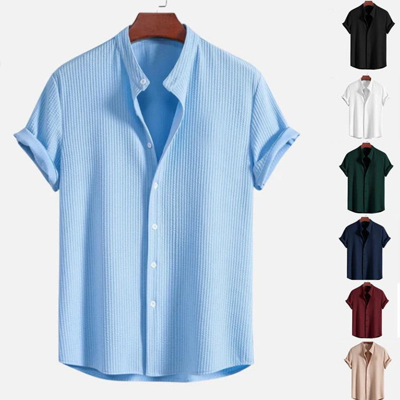 Men's Loose Casual Shirt - Short Sleeve Summer Top