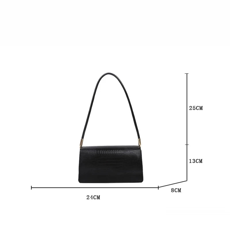 Women's Vintage Shoulder Bag - Soft PU Leather Handbag