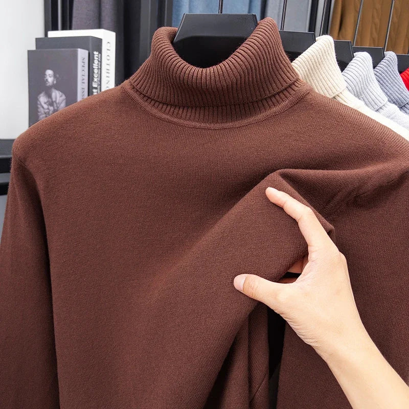 Men's Turtleneck Sweater - Slim Fit Anti-Pilling Knit Pullover