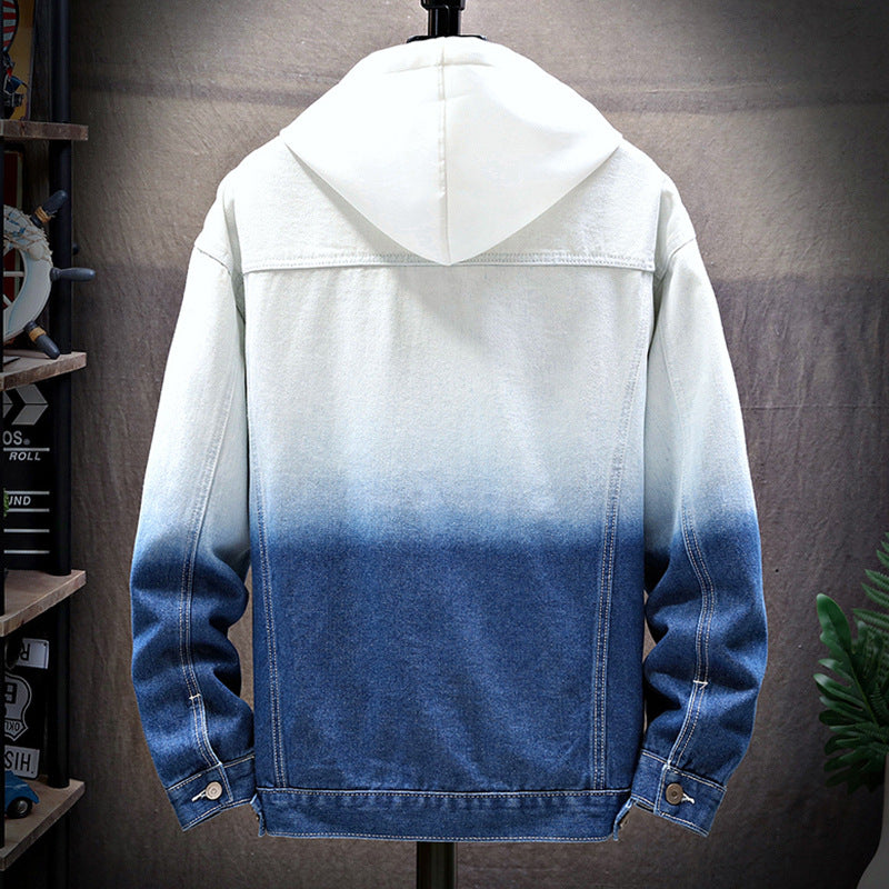 Men's Slim Fit Denim Jacket — Casual Long Sleeve Single-Breasted