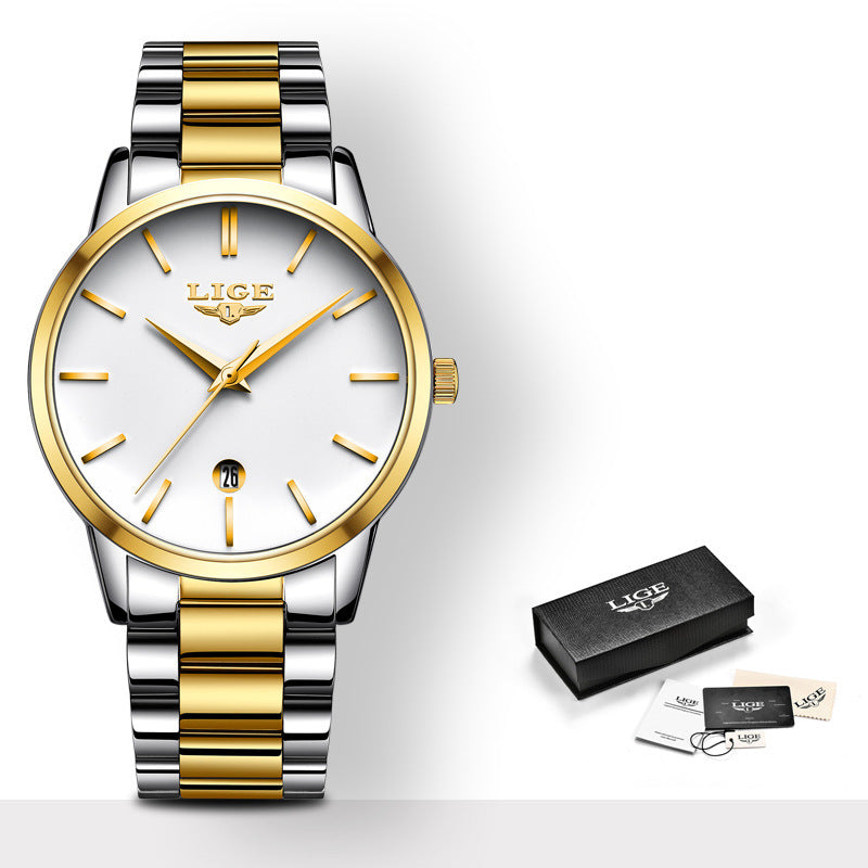 Men's Three-Hand Waterproof Quartz Watch - Classic Casual Watch