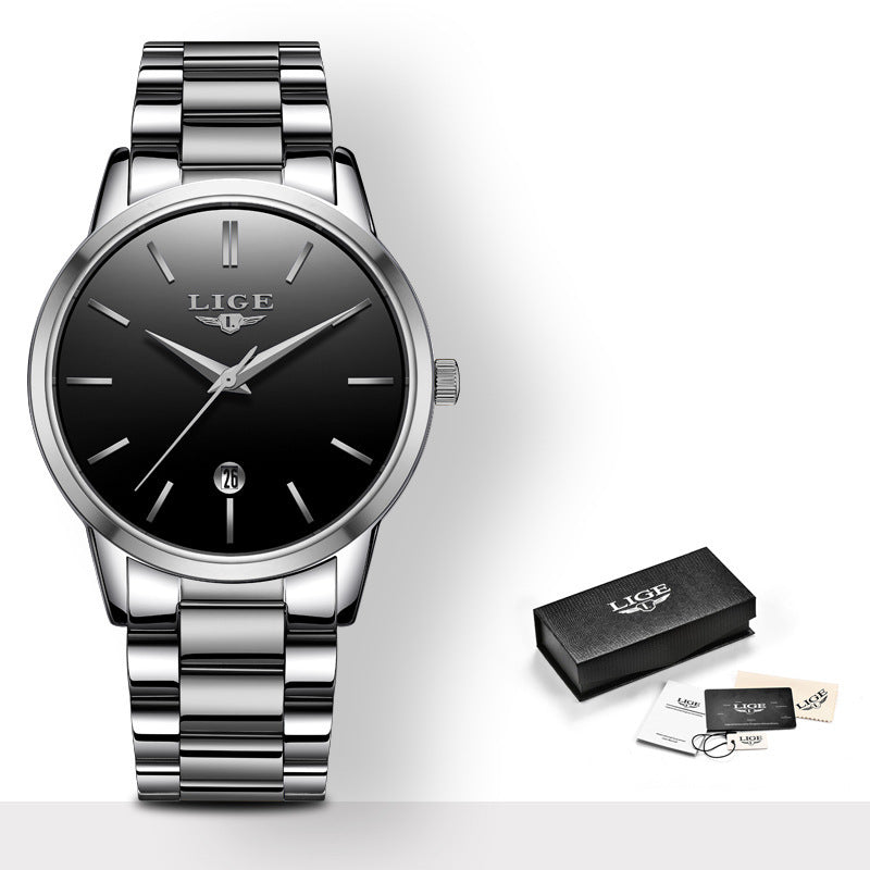 Men's Three-Hand Waterproof Quartz Watch - Classic Casual Watch