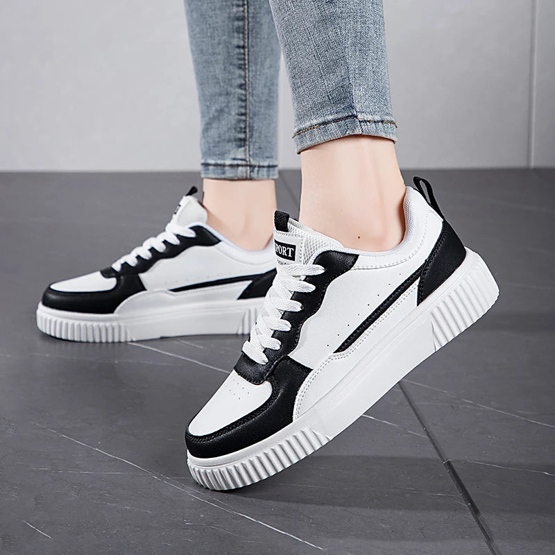Unisex White Sneakers - Casual Sports Walking Shoes for Men & Women