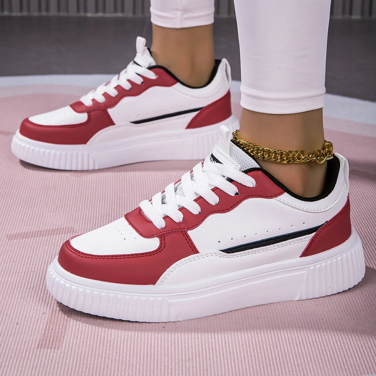 Unisex White Sneakers - Casual Sports Walking Shoes for Men & Women