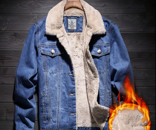 Men's Classic Denim Jacket - Thick Winter Casual Fit
