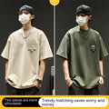 Men's Waffle Knit T-Shirt - Short Sleeve Summer Casual Top