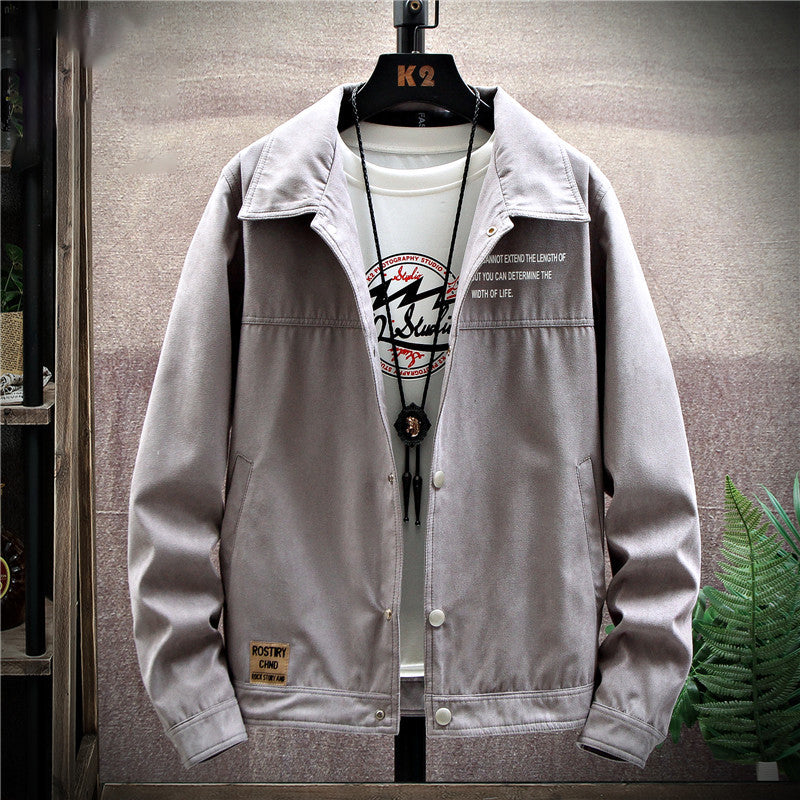 Men's Youth Denim Jacket - Polyester Casual Jacket