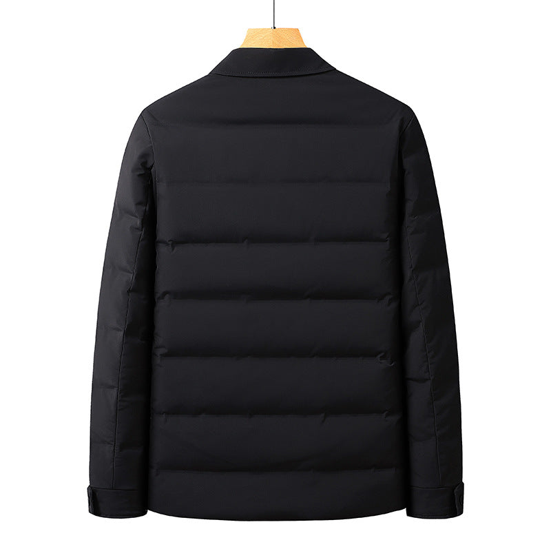 High Quality Down White Duck Down Simple Polo Collar Warm Jacket