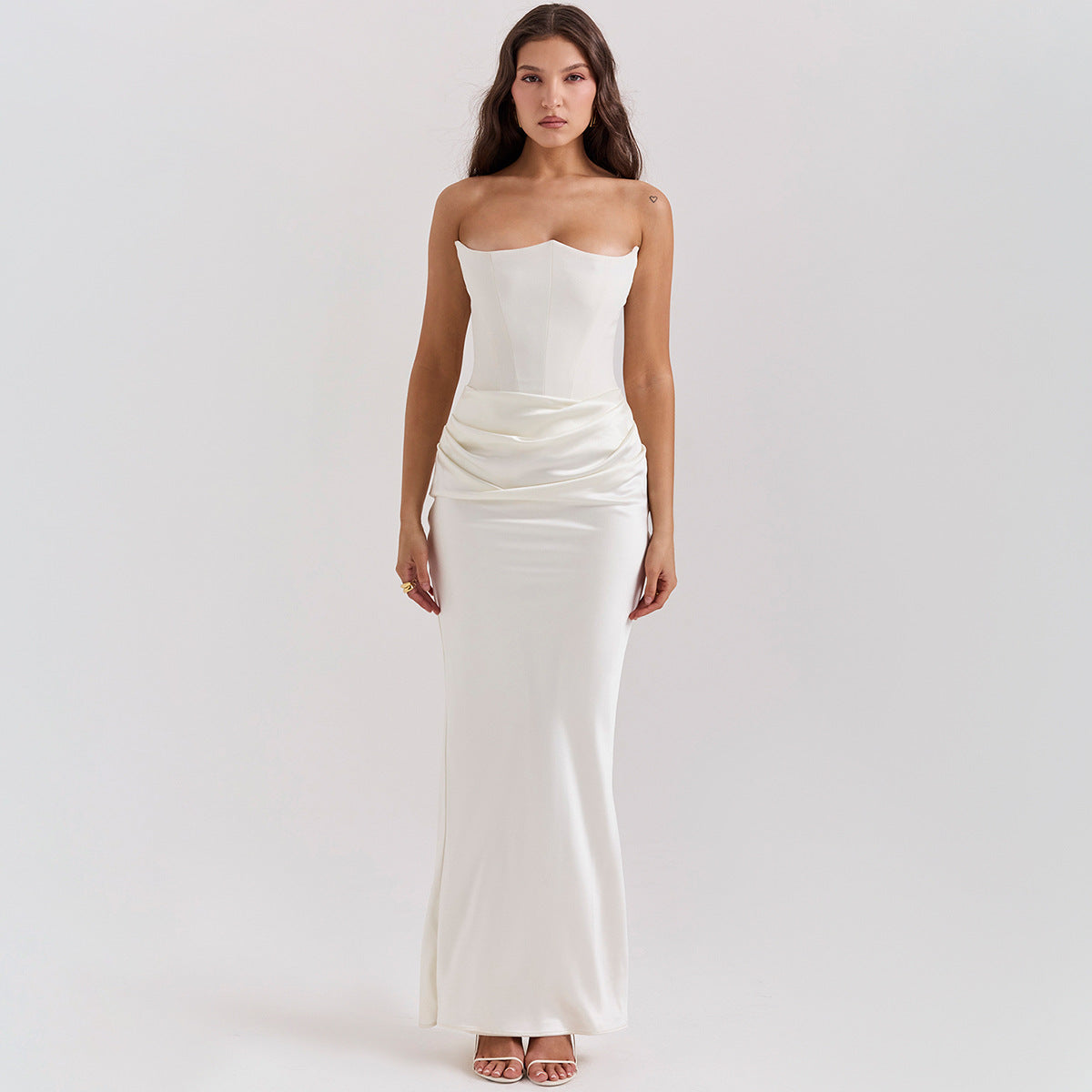 Women's Tube Top Evening Dress - Backless Party Dress