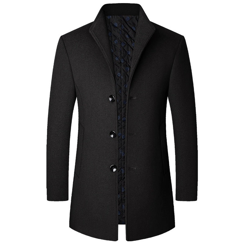Men's Woolen Coat - Autumn Winter Casual Business Style Jacket
