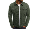Men's Multi-Pocket Utility Jacket - Slim Fit Cargo Style