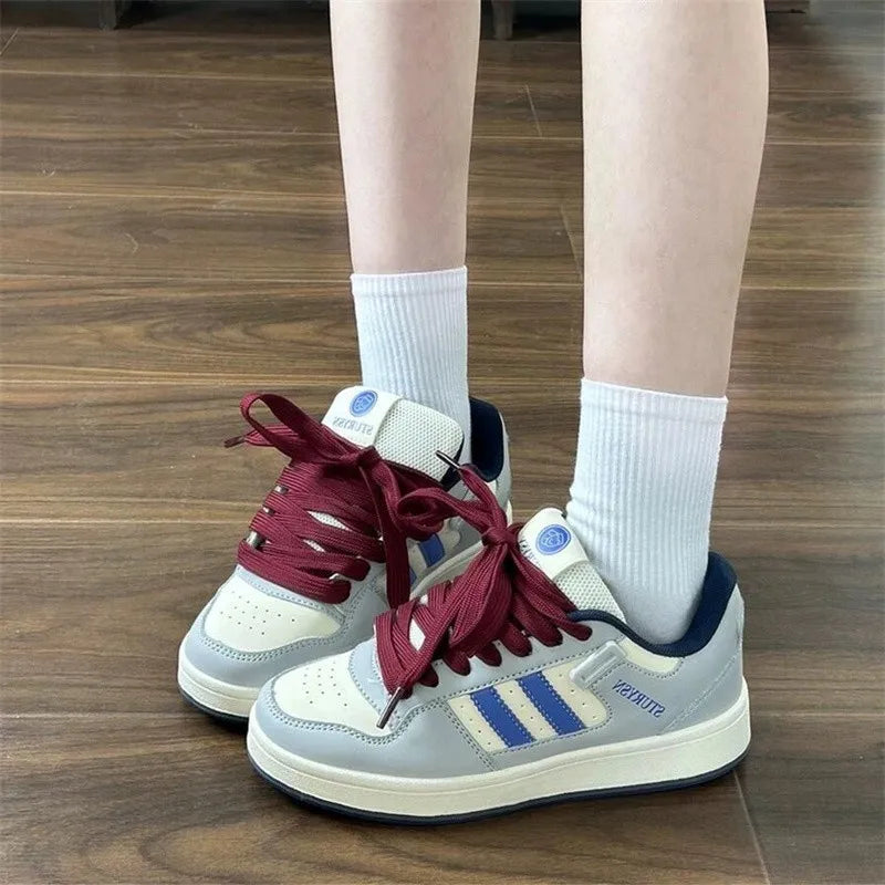 Unisex Y2K Skateboard Sneakers - Retro Lightweight Skate Shoes