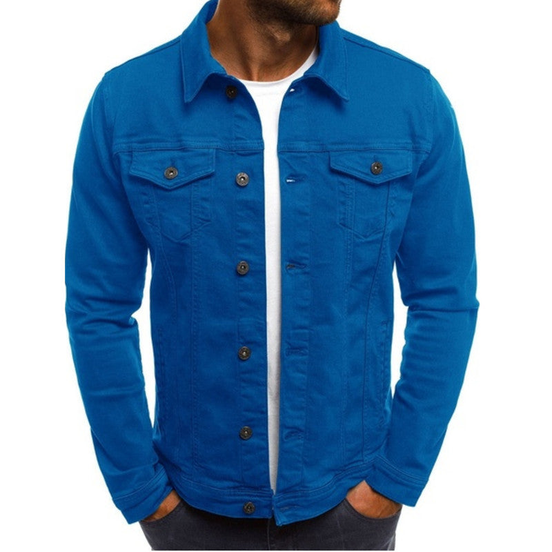 Men's Multi-Pocket Utility Jacket - Slim Fit Cargo Style