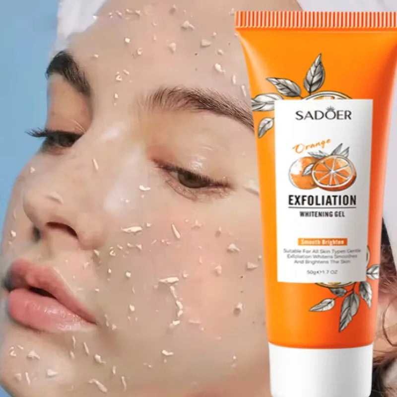 Korean Orange Exfoliating Peeling Gel - Facial Scrub Cleanser