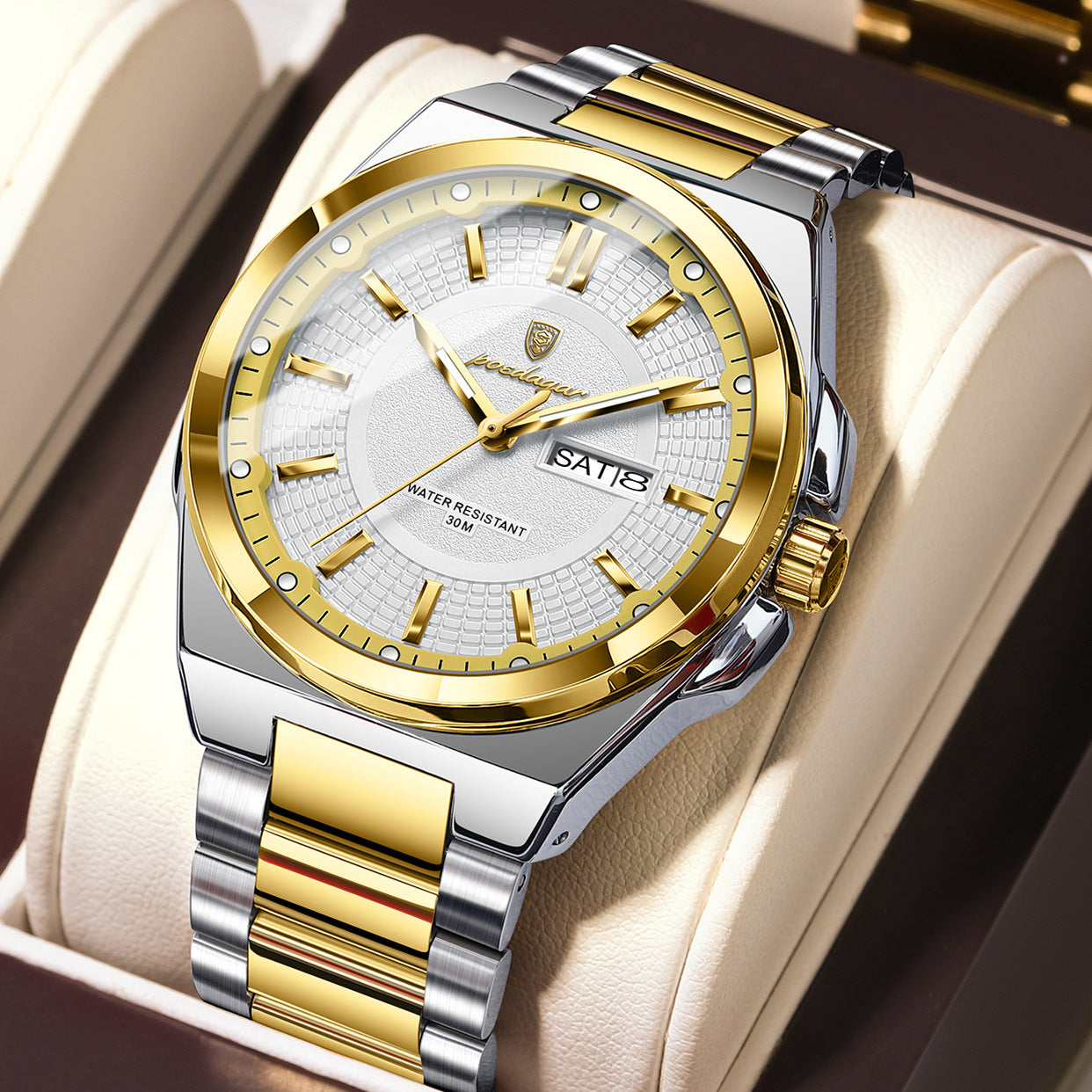 Men's Minimalist Alloy Watch - Fashionable Personalized Design Watch