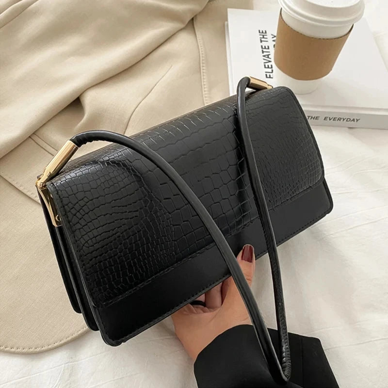 Women's Vintage Shoulder Bag - Soft PU Leather Handbag