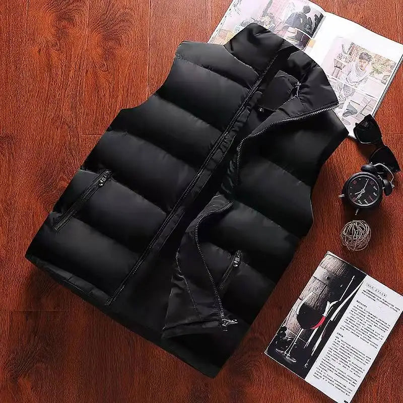 Men's Sleeveless Vest Jacket - Warm Waterproof Zipper Waistcoat