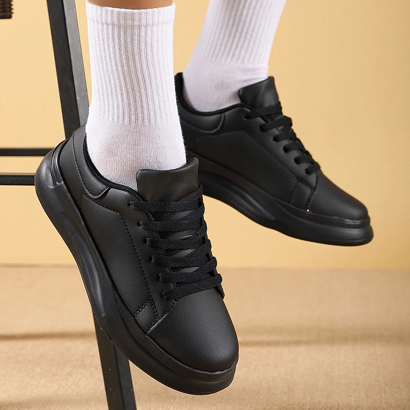 Unisex White Sneakers - Casual Sports Walking Shoes for Men & Women