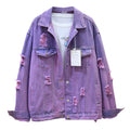 Men's Gradient Denim Jacket - Loose Fit Casual Spring Jacket