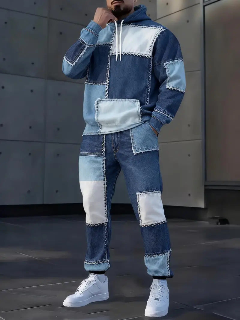 Men's 3D Print Hoodie & Pants Set - Casual Tracksuit