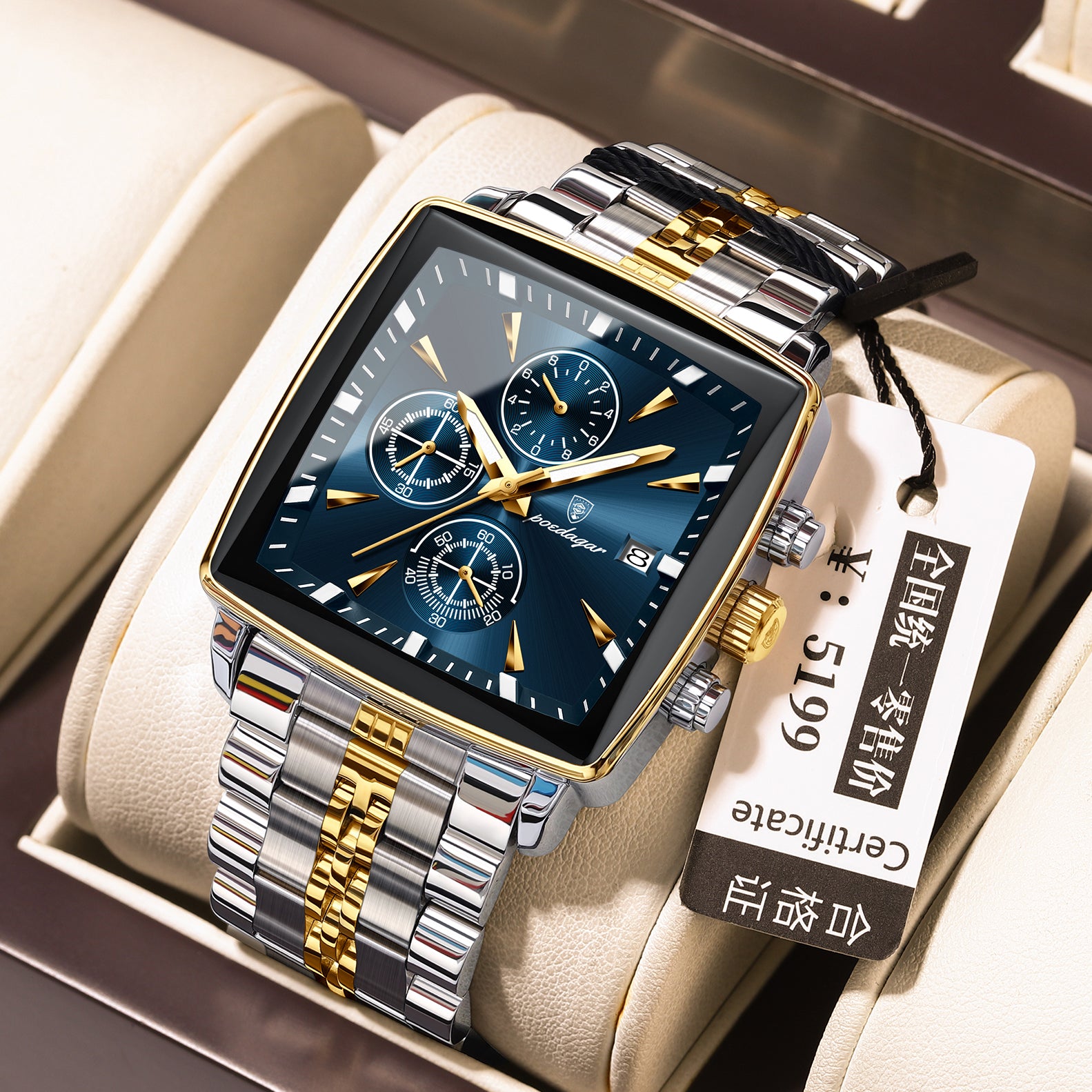 Men's Multifunctional Business Watch - Waterproof Stainless Steel Fashion Watch