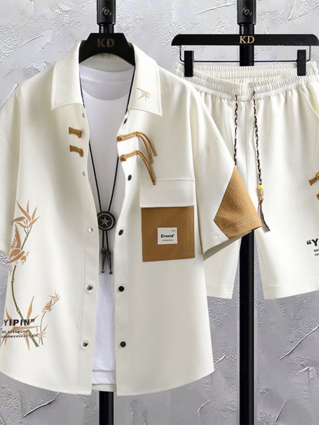 Men's Chinese Style Summer Shirt & Shorts Set — Casual Sports 2-Piece