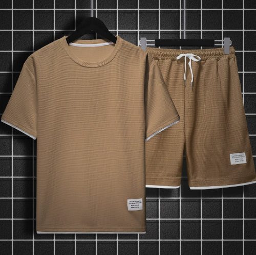 Men's Summer Short-sleeve T-shirt & Shorts Set — Casual Exercise Outfit
