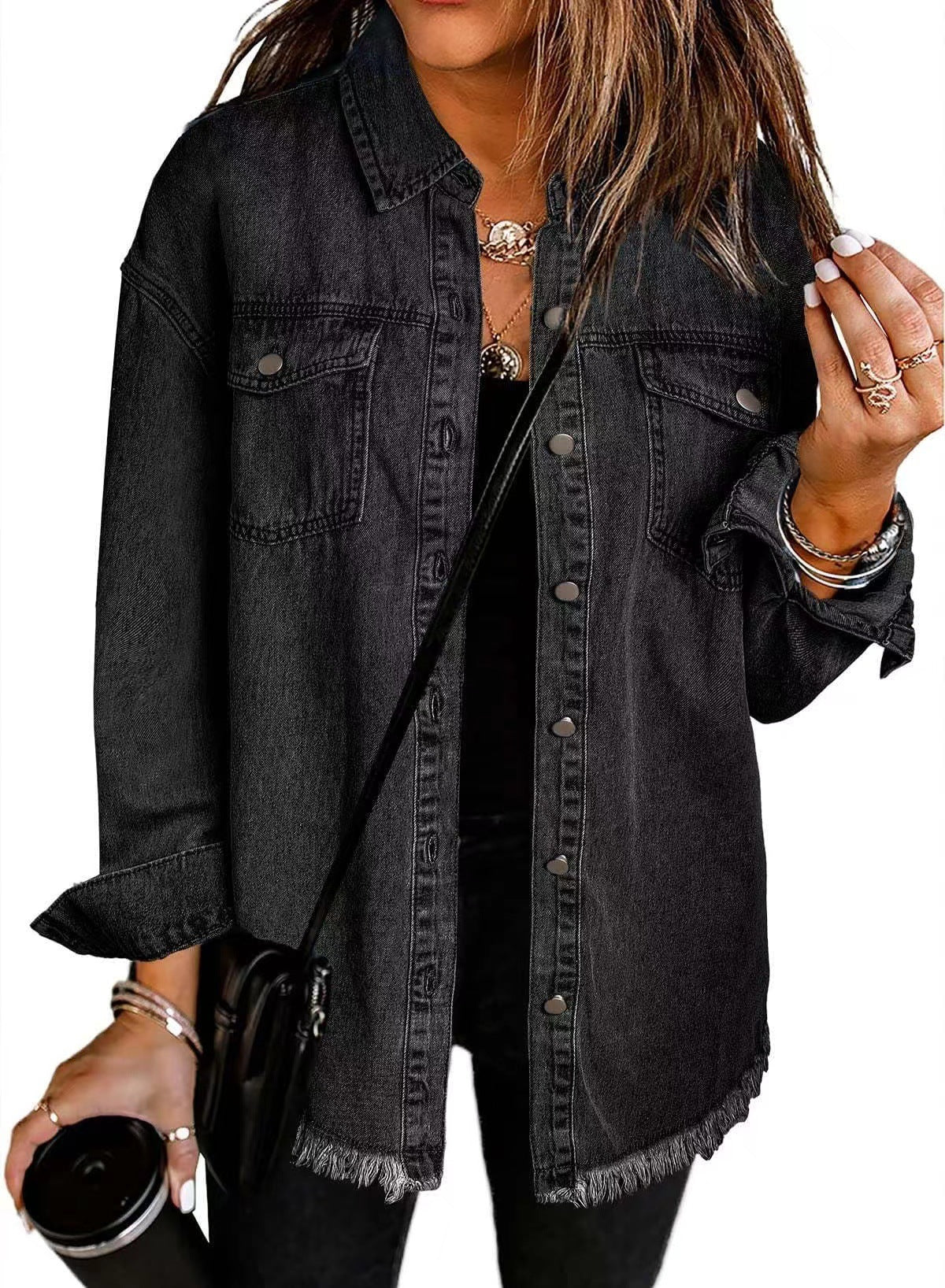 Women's Washed Denim Shirt Jacket — 12 Colours Cotton Jacket