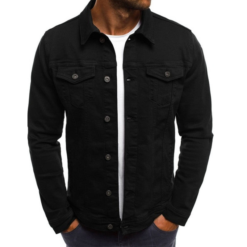 Men's Multi-Pocket Utility Jacket - Slim Fit Cargo Style