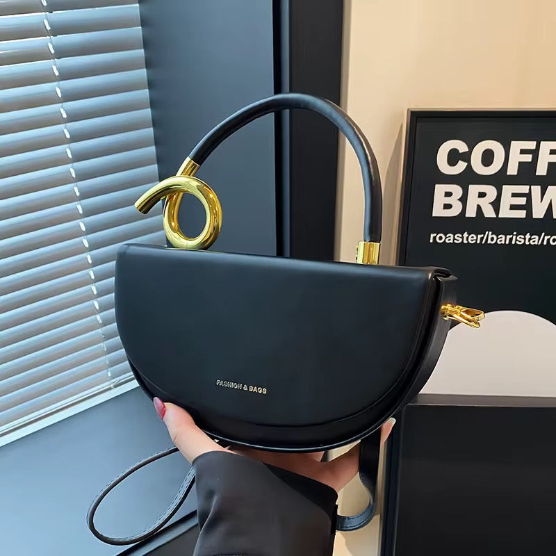 Luna Gold Loop Handbag