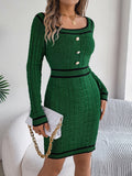 Women's Long-sleeved Sweater Hip Skirt