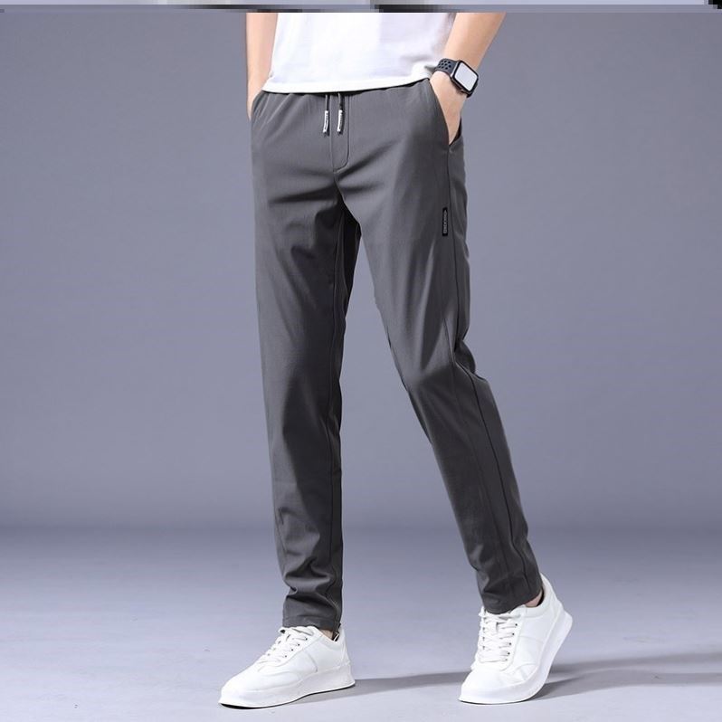 Men's Drawstring Sweatpants - Loose Straight Casual Trousers