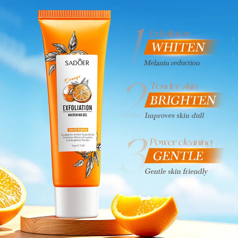 Korean Orange Exfoliating Peeling Gel - Facial Scrub Cleanser