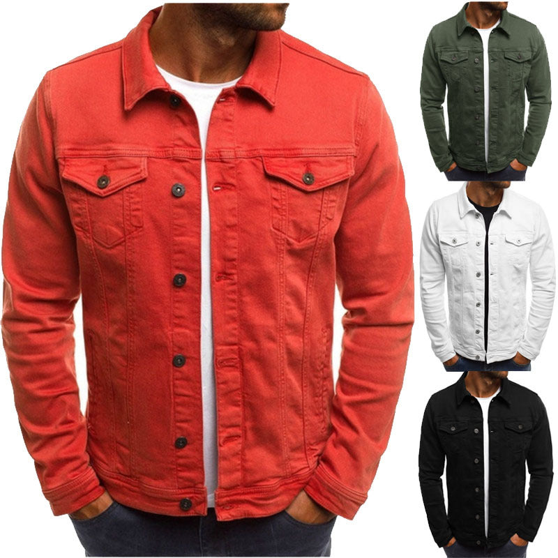 Men's Multi-Pocket Utility Jacket - Slim Fit Cargo Style