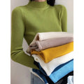Women's Mock Neck Sweater - Vintage Knit Pullover
