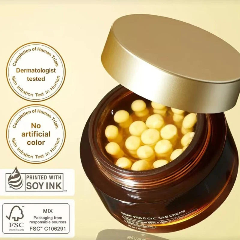 Korean Vita C Capsule Cream - Anti-Wrinkle Collagen Gel