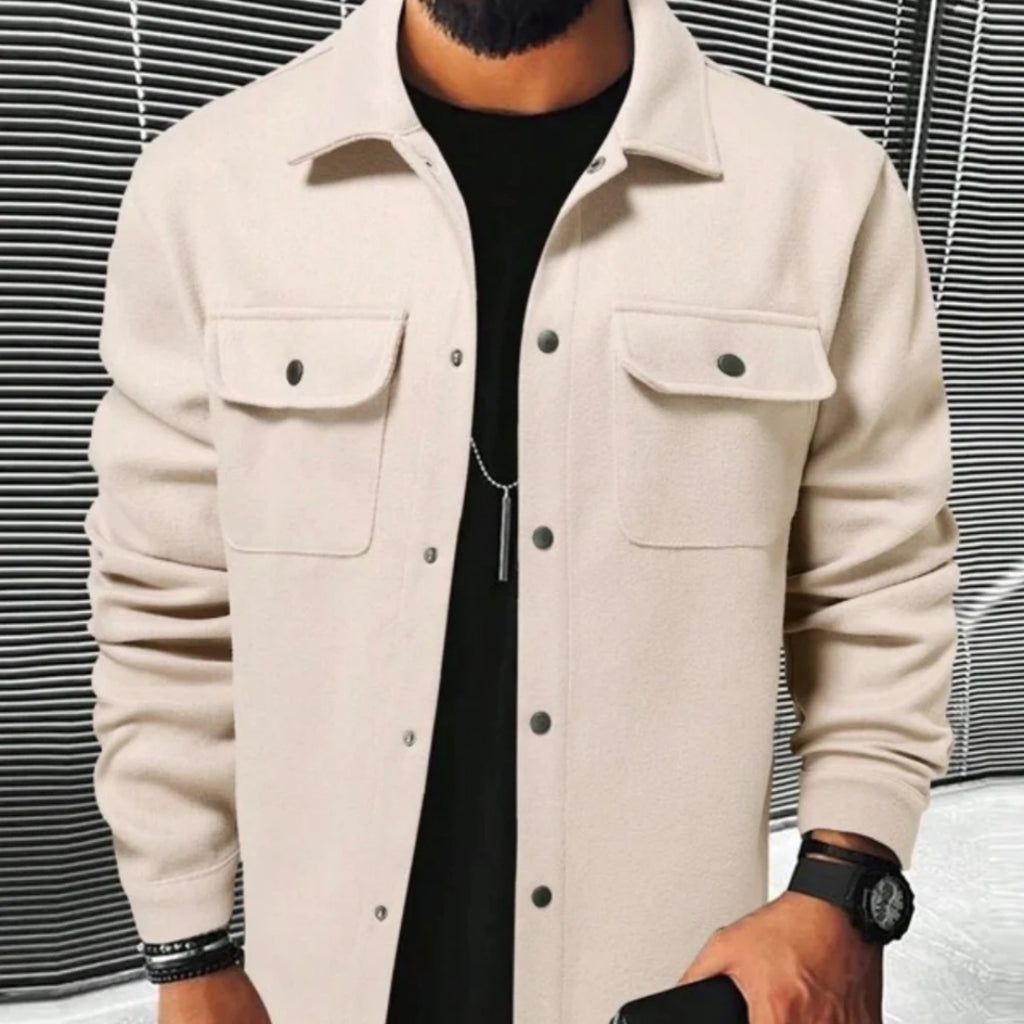 Men's Brushed Flannel Shirt - Thick Casual Button-Up