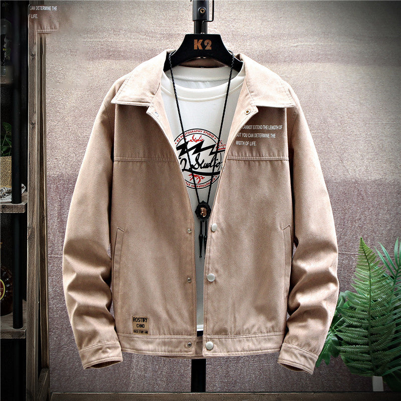 Men's Youth Denim Jacket - Polyester Casual Jacket
