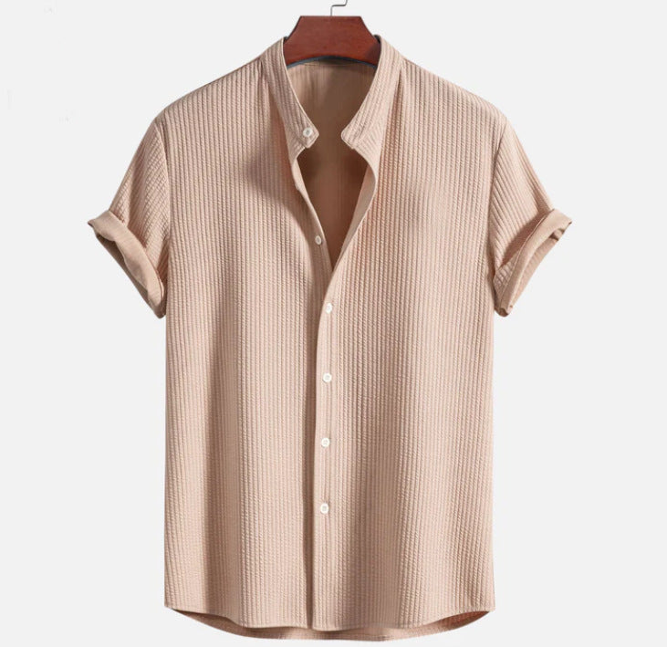 Men's Loose Casual Shirt - Short Sleeve Summer Top